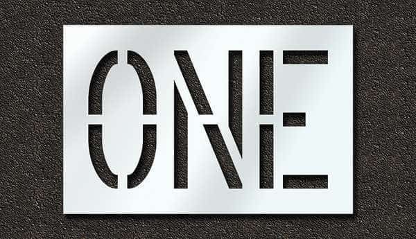 Pavement Stencil,One,18 in, Mfr#: STL-116-71809, RAE
