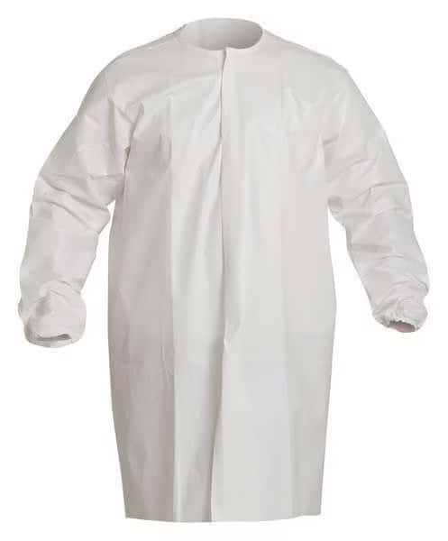 ProClean Disposable Lab Frock, ProClean(R), Snaps Closure, White, 2XL, 30 PK