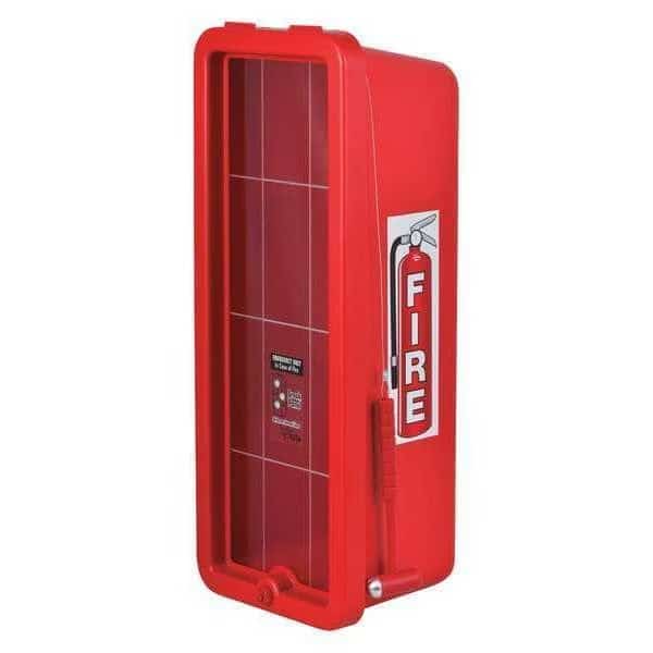 Fire Extinguisher Cabinet, For 10 lb Tank Weight, Surface Mount, 23.3 in Height, Keyed Lock