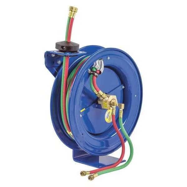 1/4" x 25 ft. Spring Return Welding Dual Reel w/Hose 200 psi