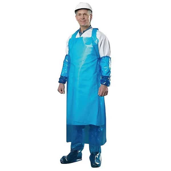 Die Cut Apron, 55 in. L, Blue, PK12, POLYCO, Mfr# 48500