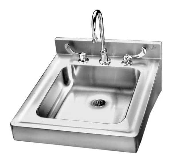 Sink, SS, 23-1/2inL x 20inW x 4inH, 18 ga