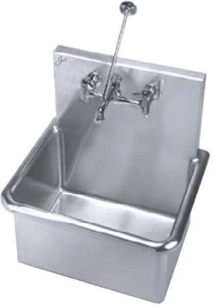 Utility Sink 20 in x 15 in, 1, 2, Wall Hung, 14 ga. 304 Stainless Steel