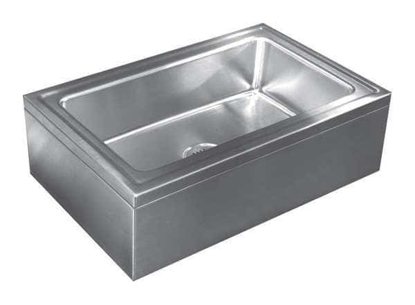 33 in W x 21 in L x 8 in H, Floor Mount, 16 ga. 304 Stainless Steel, Just Manufacturing, Mfr#: A47699-J