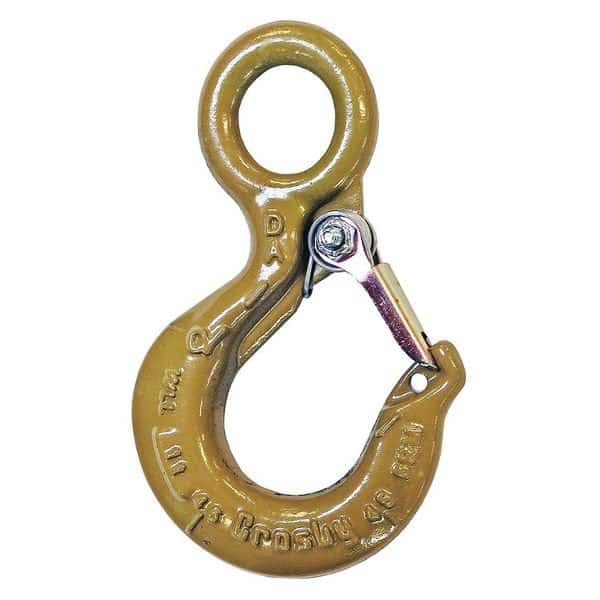 Eye Hook, Alloy Steel, 2000 lb., Gold