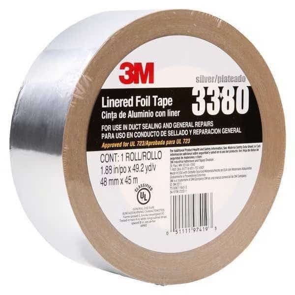 Foil Tape with Liner, 1-7/8inx49yd, Silver