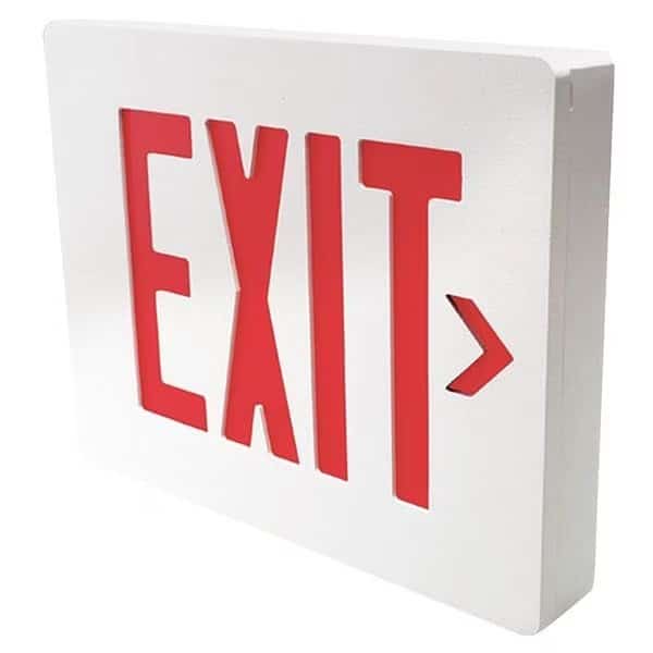 Exit Sign,Red Letters,Wht Hsng,Dubl Face, Mfr#: SEDRWE, HUBBELL LIGHTING - DUAL-LITE
