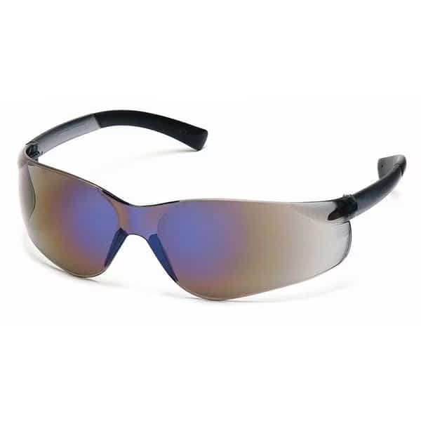 Ztek, Safety Glasses Anti-Scratch, Blue Mirror Lens, Frameless, Traditional