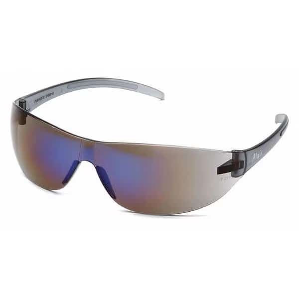 Alair, Safety Glasses Anti-Scratch, Blue Mirror Lens, Frameless, Traditional