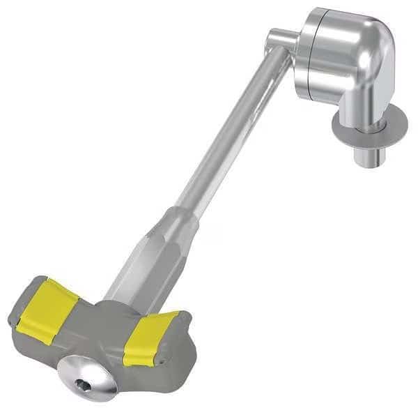Plumbed Eyewash, Counter Mount, Plumbed, 2 5/12 in H., 4 in W