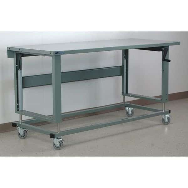 Workbench, Mobile, Hand, Crank, Lift, Adj.