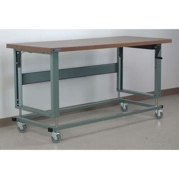 Workbench, Mobile, Hand, Crank, Lift, Adj.