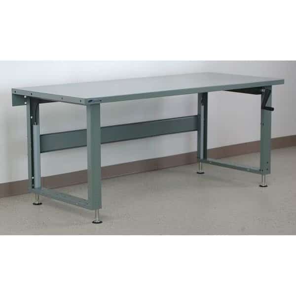 Hand Crank Workbenches, 48" W, Adjustable Height, 1000 lb.