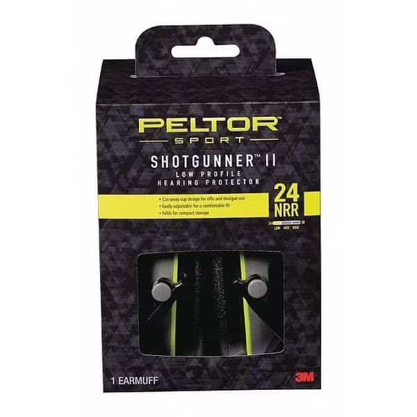 Sport Shotgunner II Low-Profile Hea, PK6, 24 dB, Black/Gray