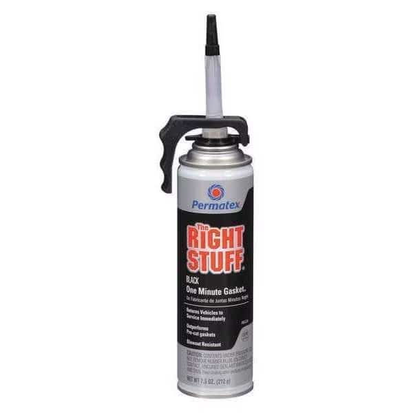 Instant Sealing, Oil-Resistant RTV Gasket Maker, 7.5 oz, Black, Temp Range -75 to 500 Degrees F