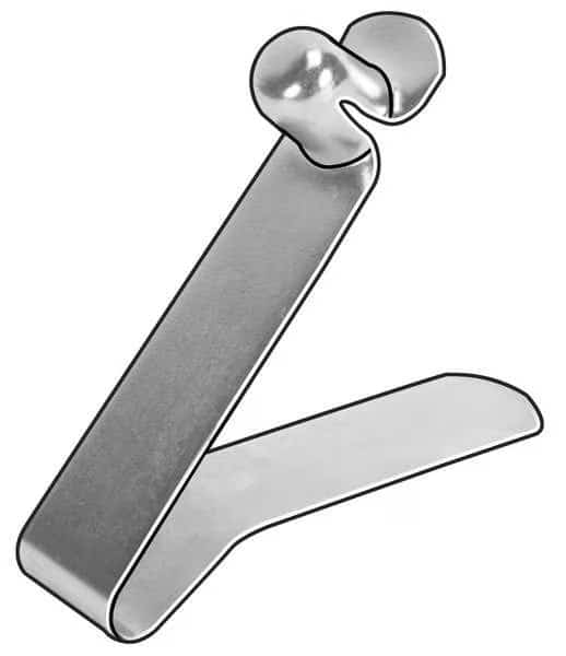 0.312" D x 0.370" H Single End B Style Dog Leg Snap Button, 10 pk.
