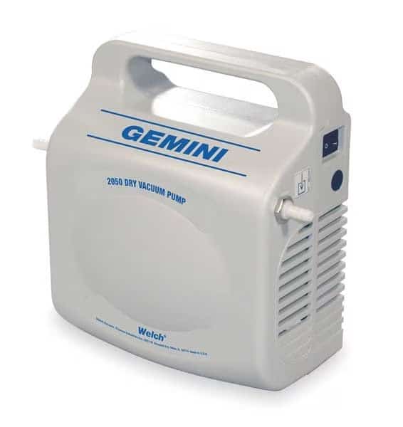 Vacuum Pump, 0.005 HP, 12 VDC, WELCH, Mfr# 2050B-01