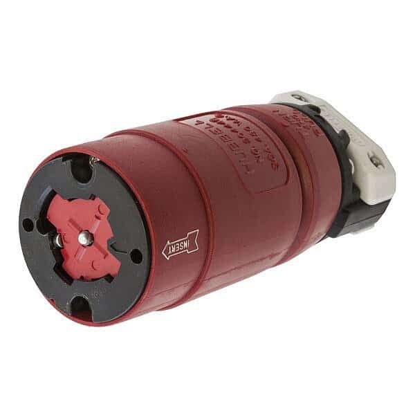 Locking Connector,480VAC,30A,3P,4W, Mfr#: HBL20444B, HUBBELLOCK