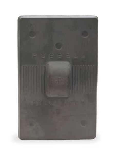 Weatherproof Plates, Number of Gangs: 1-Gang Neoprene, Light Texture Finish, Gray