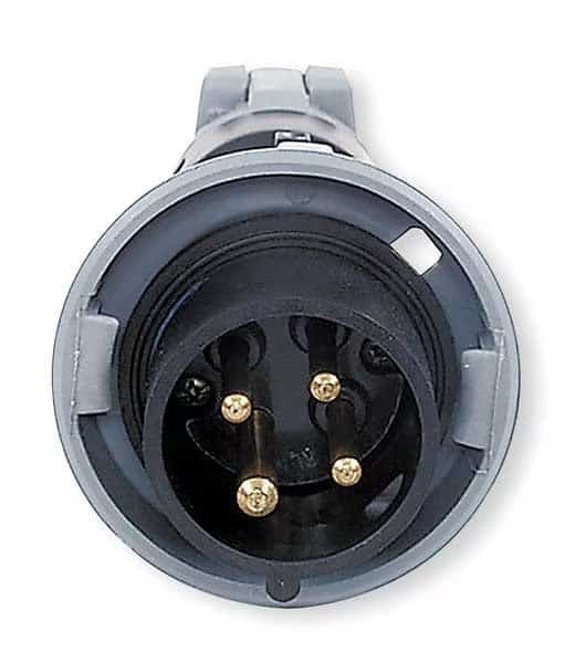 IEC Pin and Sleeve Plug,3P,4W,30A,600V, Mfr#: HBL430P5W, HUBBELL WIRING DEVICE-KELLEMS