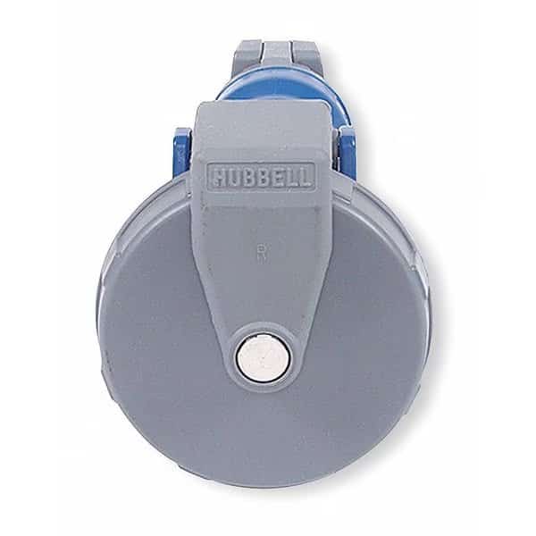 Watertight Pin & Sleeve Connector, 20 A, 250V AC, Single Phase, 2 Pole, IEC Grounding, NEMA 4X