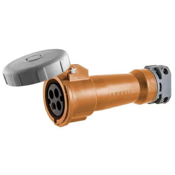 Watertight Pin & Sleeve Connector, 30 A, 125/250V AC, Single Phase, 3 Pole, IEC Grounding, NEMA 4X