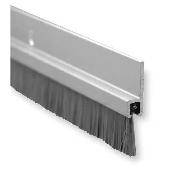 Door Bottom Sweep, 7 ft L, Aluminum, 1/4 in W, Brush Insert