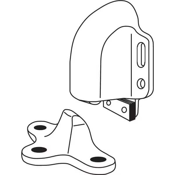 Door Stop, Floor Mount, Polished Brass
