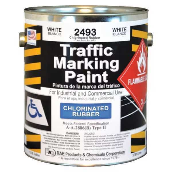 Traffic Zone Marking Paint, 1 gal., White, Chlorinated Solvent -Based