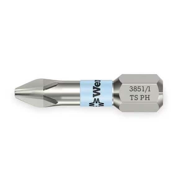 Torsion Bit, SAE, 1/4", Hex, No 2, 1", SS