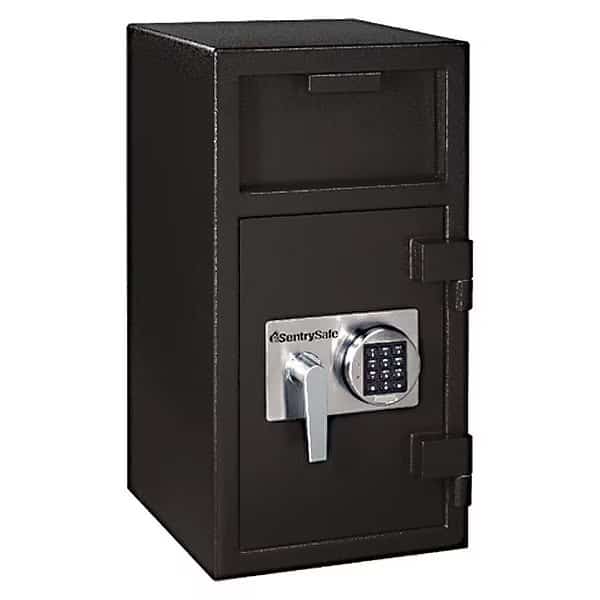 Depository Safe with Programmable Electronic w/Time Delay 121 lb, 1.57 cu ft, Solid Steel