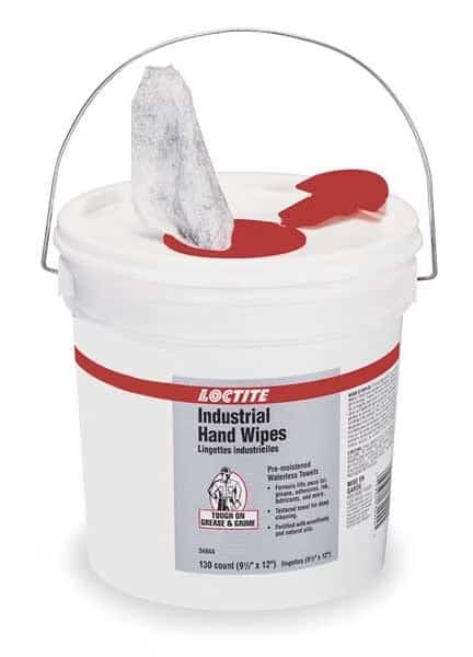 Hand Wipes, 130 Wipes Per Bucket, 9.5 in x 12 in, White