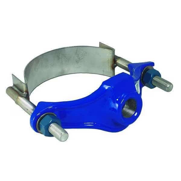 Saddle Clamp, 2 In, Outlet Pipe 1 1/2 In