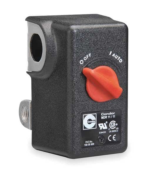 Pressure Switch, (4) Port, 1/4 in FNPT, DPST, 40 to 175 psi