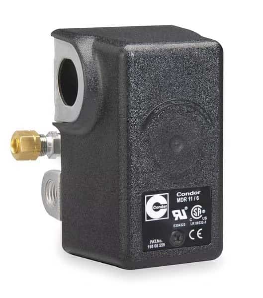 Pressure Switch, (4) Port, 1/4 in FNPT, DPST, 40 to 175 psi, Standard Action, Condor Usa, Mfr#: 11KCXE