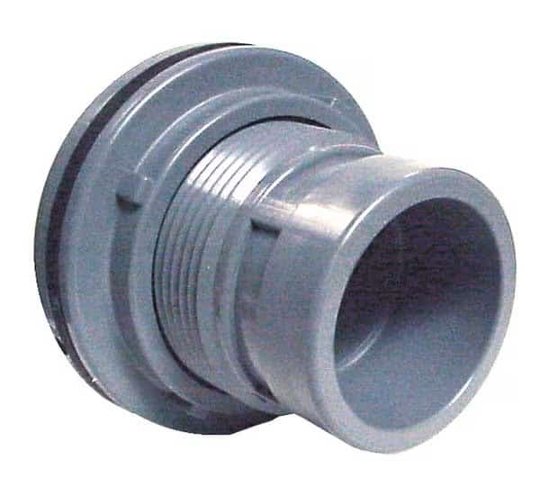 Bulkhead Tank Fitting, 1 1/4 In, CPVC