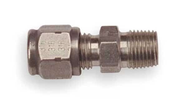 Compression Fitting, Adj, 1/8NPT, L 1/4