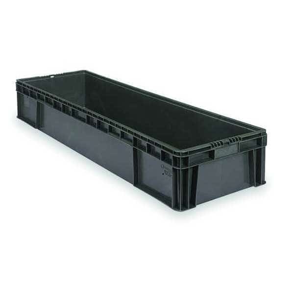 Straight Wall Container, Gray, Polyethylene, 48 in L, 15 in W, 7 1/2 in H, BUCKHORN, Mfr# SW4815080201000