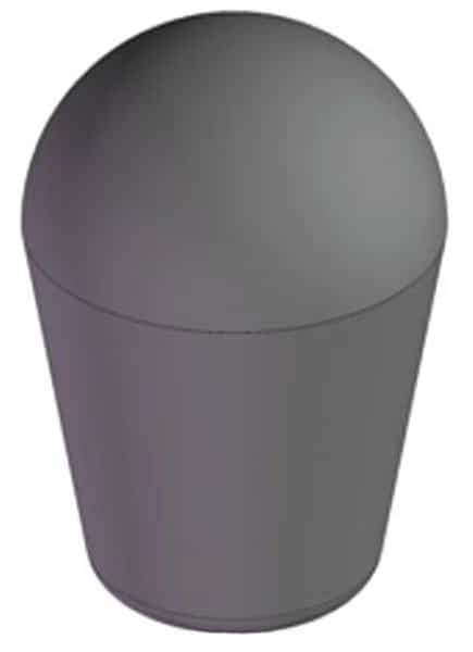 Shift Knob Soft Touch, 5/16-18 Thread Size, 2"L, Steel