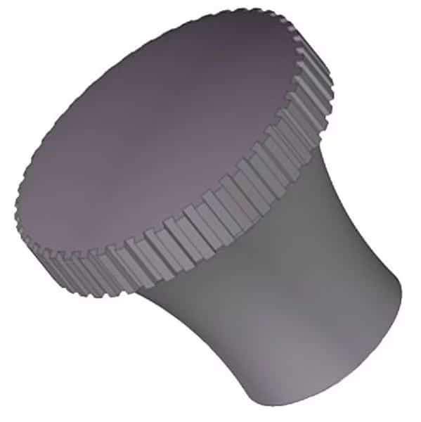 Pull Knob, 10-24 Thread Size, 1"L, Steel