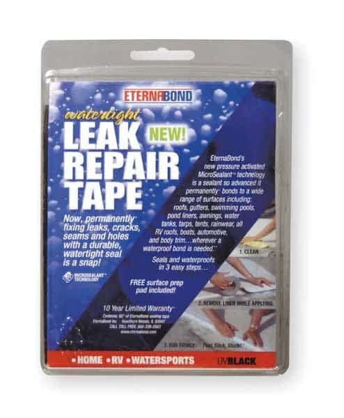 Roof Repair Tape Kit, 4 In x 5 Ft, Black