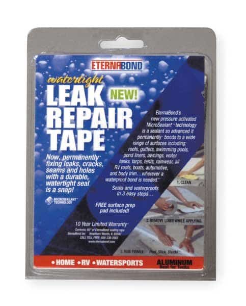 Roof Repair Tape Kit, 4 In x 5 Ft, Metal