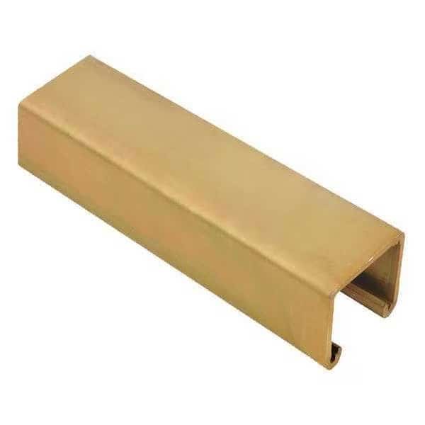 Single Channel Strut, Solid, Steel, Electroplated, None Hole Size, Gold