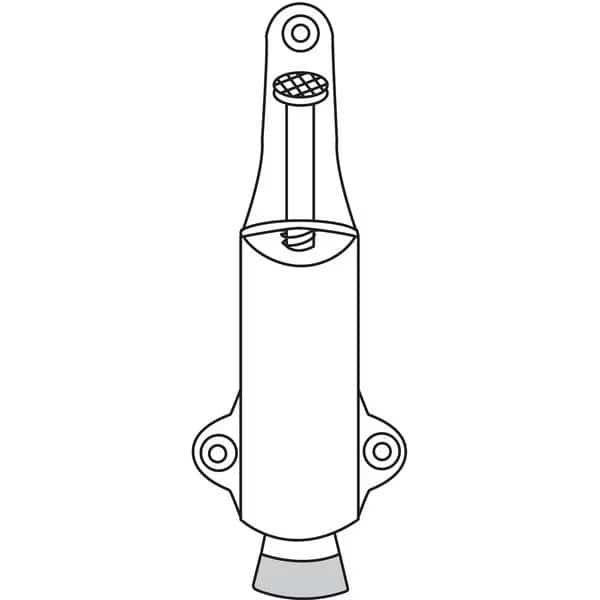Plunger Door Holder, Stn Brnze, Cast Brass