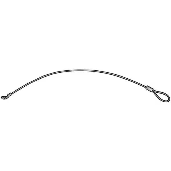 Terminal and Loop Lanyard, 18 in, 3/64 in Pin Dia., Galvanized Steel, Nylon Coated, 10 PK