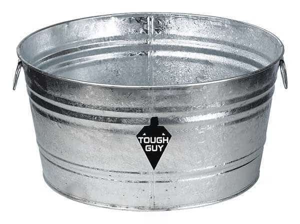 Utility Tub,9 gal.,Silver, Mfr#: 3HNF8, EnjoyTool select