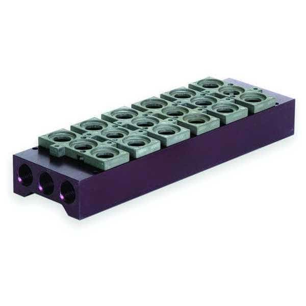 Manifold Block, 6 Stations, 3/8 NPT