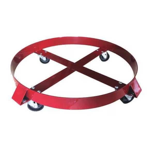 Drum Dolly, 1000 lb., Orange, Welded Steel