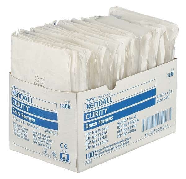 Sponge,Sterile,White,Gauze,PK100 , Mfr#: KCGS019806