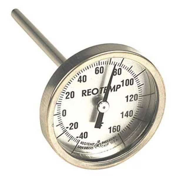 Bimetal Therm,2-3/8 In Dial,-10to100C, Mfr#: HH1202C53PS, REOTEMP